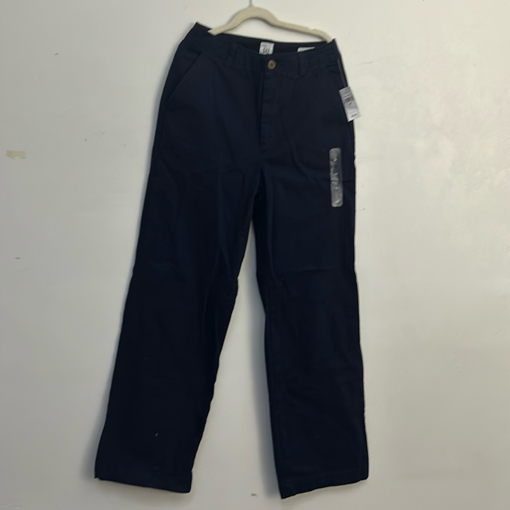 - NWT Navy Blue GAP  Wide Chino Style Pants